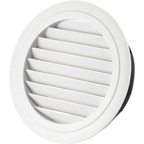 Grille de ventilation, persiennes obliques, pour ouvertures Ø 200 mm,blanche