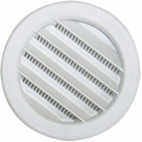 Grille de ventilation plastique à encastrer 80mm – Forme ronde – Encastrement 75mm – Compatible systèmes ventilation standard – DMO