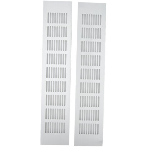 Grille de Ventilation rectangulaire en alliage d'aluminium, 2 pièces, plaque de Ventilation pour armoire à chaussures, placard 80x400mm