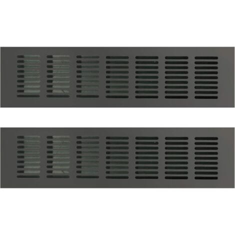 RNEMITERY Grille de Ventilation Rectangulaire, Grille D'aération Rectangulaire, Grille D'aération, Grille Ventilation Rectangulaire, Grille d Aeration Rectangulaire pour une Ventilation Idéale 80 × 300mm 2PCS
