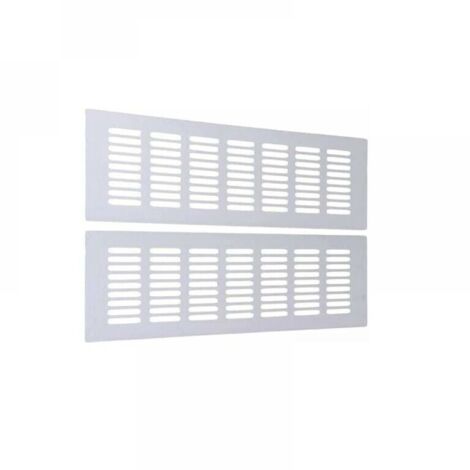 Grille de ventilation rectangulaire pour une ventilation idéale Grille de ventilation rectangulaire 80 x 300mm 2 pcs [blanc].
