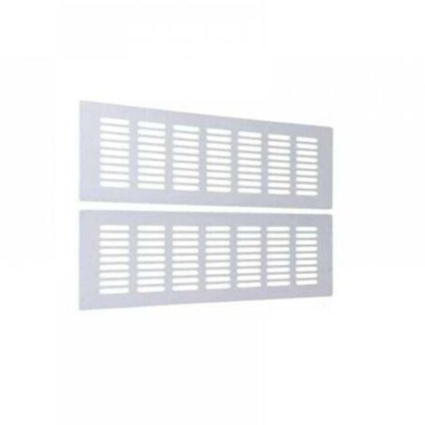 Grille de ventilation rectangulaire pour une ventilation idéale Grille de ventilation rectangulaire 80 x 300mm 2 pcs [blanc].