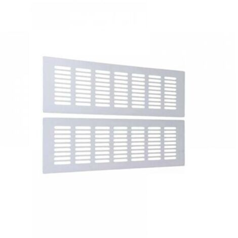 Grille de ventilation rectangulaire pour une ventilation idéale Grille de ventilation rectangulaire 80 x 300mm 2 pcs [blanc].