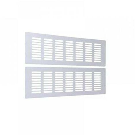Grille de ventilation rectangulaire pour une ventilation idéale Grille de ventilation rectangulaire 80 x 400mm 2 pcs [blanc].