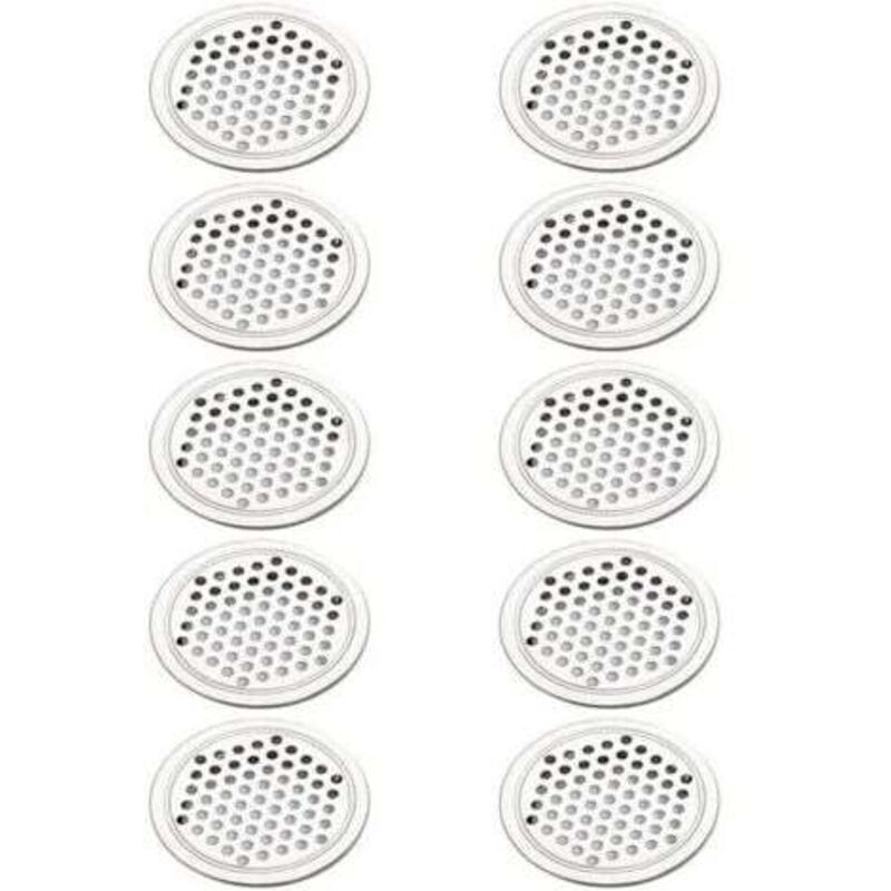 Grille de ventilation ronde en acier inoxydable, grille de ventilation circulaire pour armoire, grille d'extraction pour meubles de cuisine, fentes