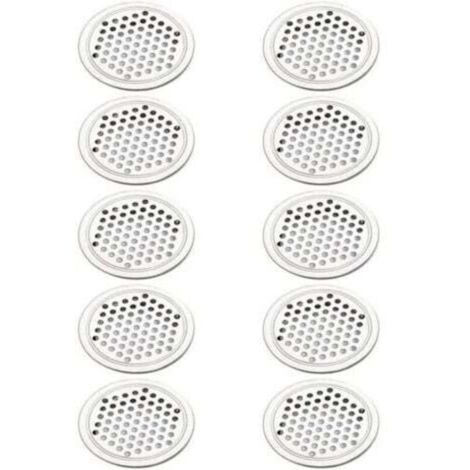 Grille de ventilation ronde en acier inoxydable, grille de ventilation circulaire pour armoire, grille d'extraction pour meubles de cuisine, fentes de ventilation (53 mm)
