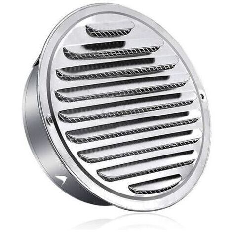 Grille de ventilation ronde en acier inoxydable Grille de ventilation en métal de 100 mm Grille de protection contre les intempéries avec grille de ventilation anti-insectes Lattes de grille de ventil