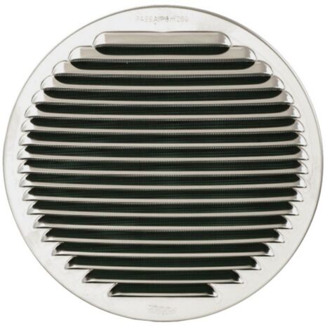 Grille de ventilation ronde en me'tal avec ressorts et maille   trou 160-200 mm couleur acier inoxydable pour environnements inte'rieurs et exte'rieurs