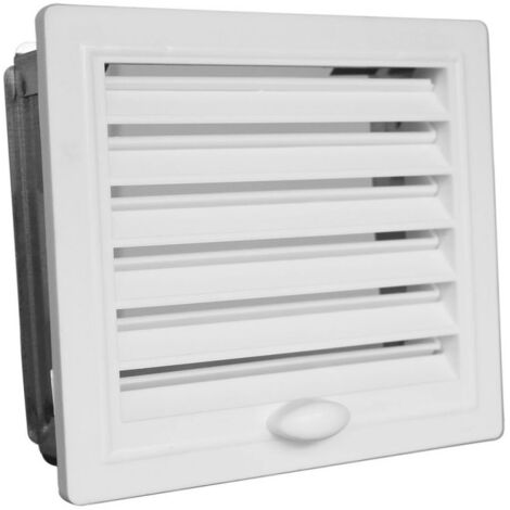 Grille de ventilation UPMANN en plastique. 10x21 réglable avec dispositif intégré. blanc - 50142