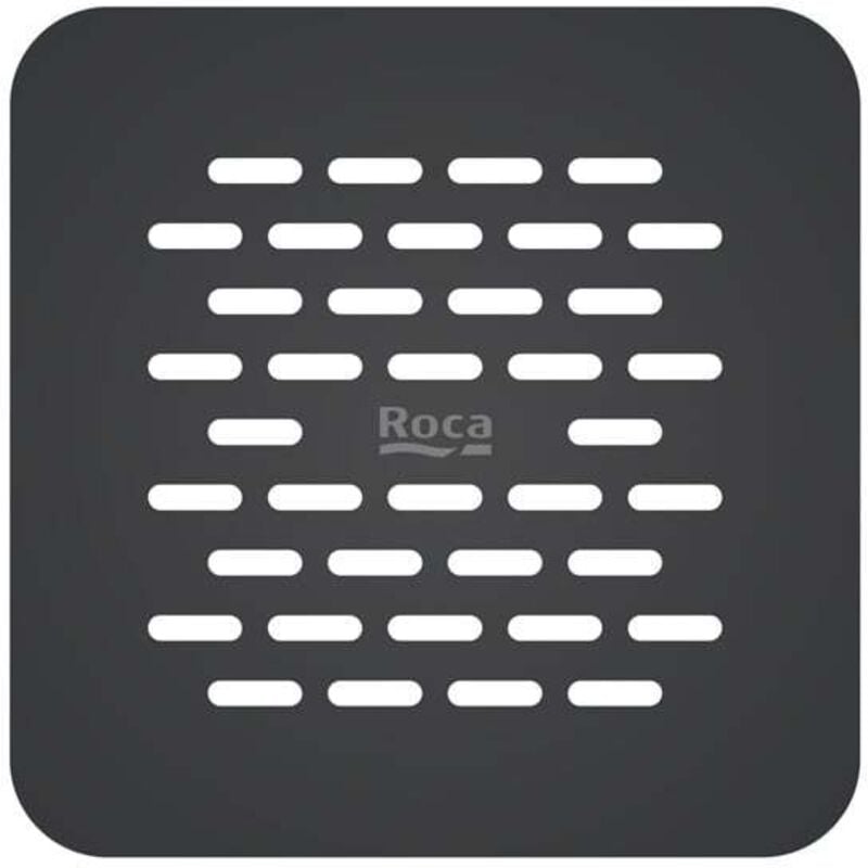Roca - Grille de vidage Brick en acier inoxydable pour receveur de douche Terran-N - Noir