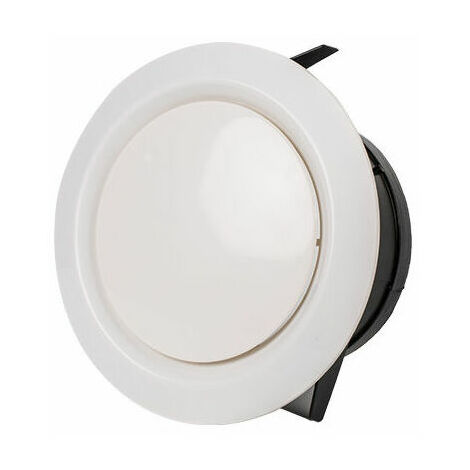 Grille d'échappement ronde en plastique blanc de 75 mm pour grille d'échappement de salle de bain avec moustiquaire