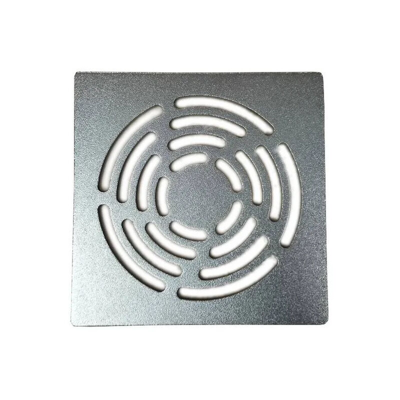 Grille de douche carrée en inox, 100x100 pour siphon de sol TURBOSOL