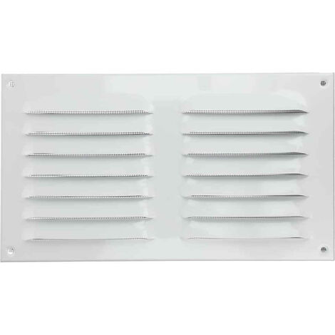 Grille d'intempéries aluminium blanc trafic 320 x180 mm