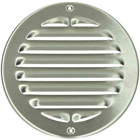Grille d'intempéries Upmann rond acier inox brossé 150 mm