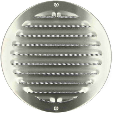 Grille d'intempéries Upmann rond acier inox brossé 200 mm