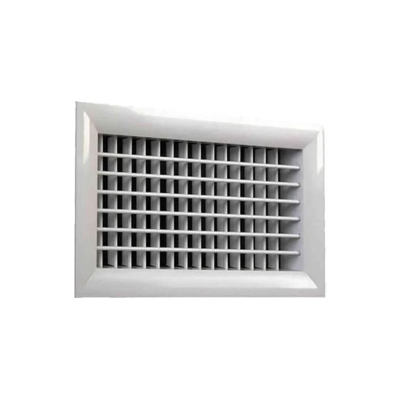 Grille double dEflexion alu blanche 300X150B