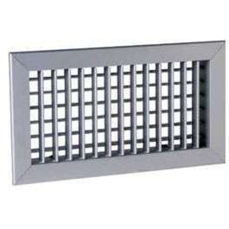 Grille de soufflage double déflexion à ailettes réglables. Finition aluminium anodisé - AC 102D F3 600x300 - 11050591 ALDES - 11050591