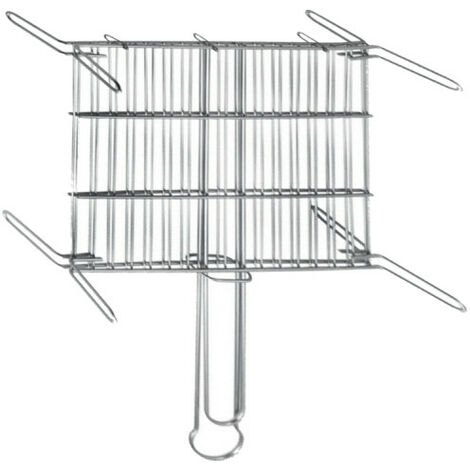 Grille double pour barbecue - Zinc - 45x45cm - 76843
