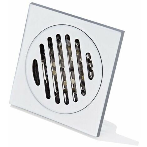 Grille Douche Anti Cheveux Siphon De Sol en Acier Inoxydable épais Drain De Carré Starlight 100 x 100mm