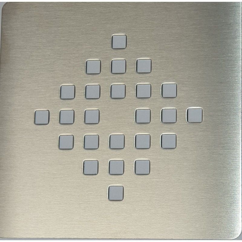 PDD - Grille de receveur de douche en Acier Inoxydable 14,3 cm x 14,3 cm