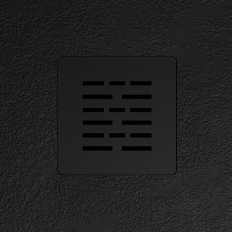Grille en acier inoxydable pour receveurs de douche, mesures 13,8x13,8 cm Couleur Noir Ral 9005