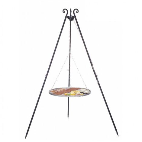 Grille en acier inoxydable sur Trépied-Ø 50cm--