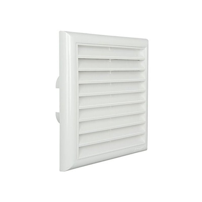 La Ventilazione - Grille en applique 180X180mm avec volets à gravité et adaptateur universel pour tubes : Ø100x125 - 120x60 - 150x70 mm - First Plast