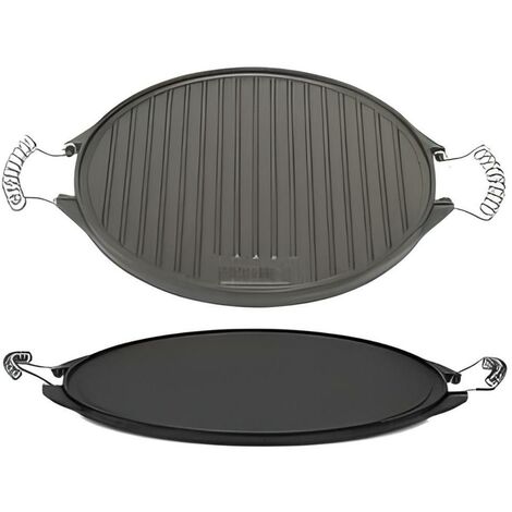 Grille en fer fondu LISSE/COURBE coloris noir - Ø 65 cm