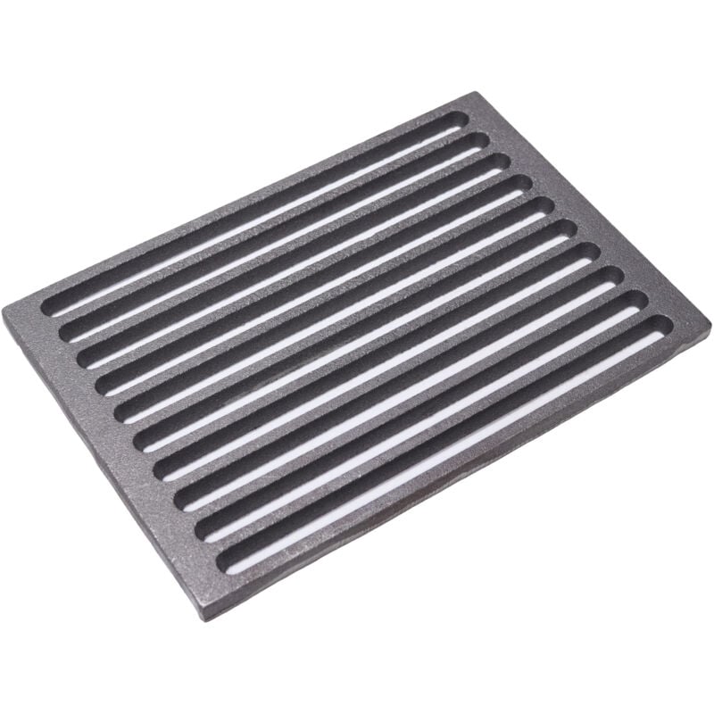 Fonderia Bongiovanni - Grille en fonte 20,6 x 30 x 1 cm pour cheminée, poêle, barbecue, fond pour cendres
