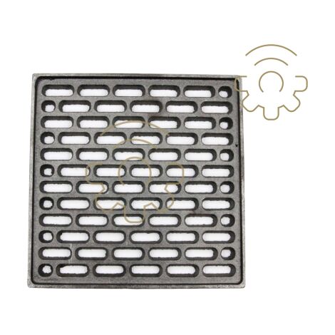 Grille en fonte 20x20 cm pour ventilation cheminées barbecue – Matériau robuste pour extérieur – Résistante aux intempéries – Koem