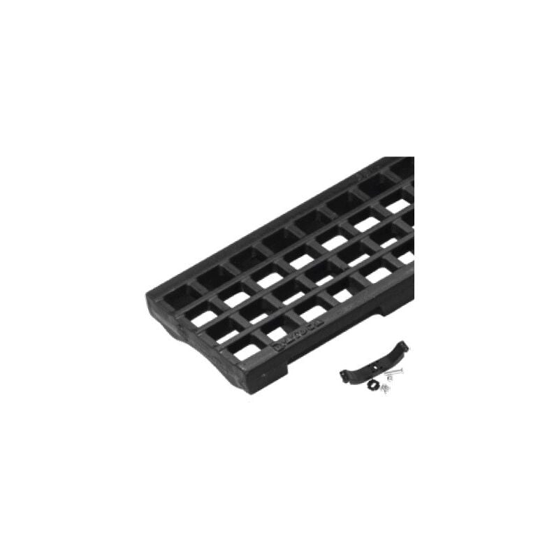 Dakota - Grille en fonte b125 130x500 mm + Système de blocage Options : Grille 1351GBN