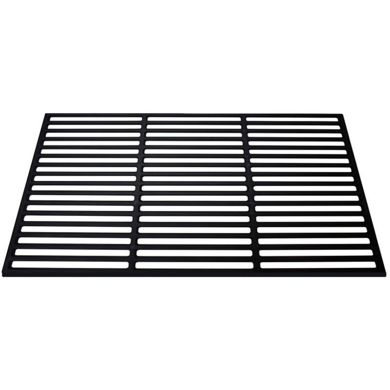 Randaco - Grille en fonte Grille de barbecue en fonte Carrée Grille de barbecue Noir 42x28cm