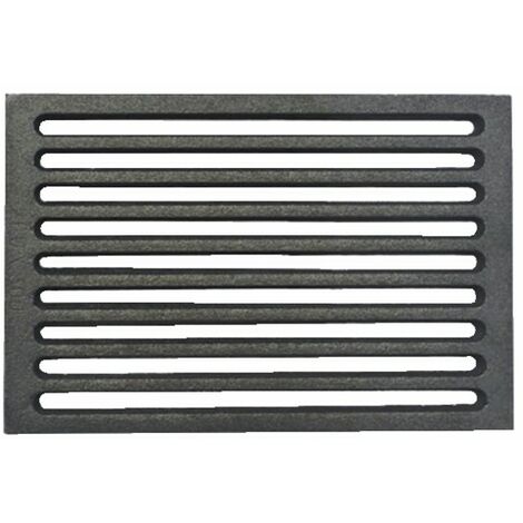 Grille en fonte pour cheminée et poêle cm 20 x 30 x 1 avec oeillets à  brique