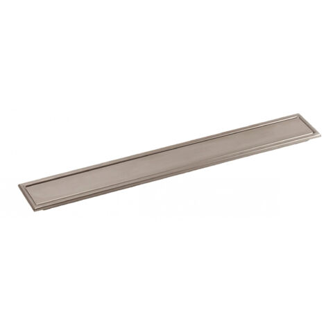 Grille et cadre inox à carreler 745 x 70 mm Caro GFL07 pour caniveaux de douche Nicoll CS07