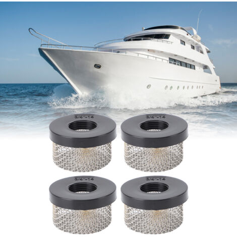 Grille filtrante aérateur Inox 3/4"-14 - 4 pièces pour pompes vivier yacht spa