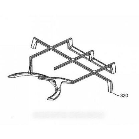 GRILLE FONTE DROIT OU GAUCHE pour table de cuisson ARTHUR MARTIN ELECTROLUX FAURE