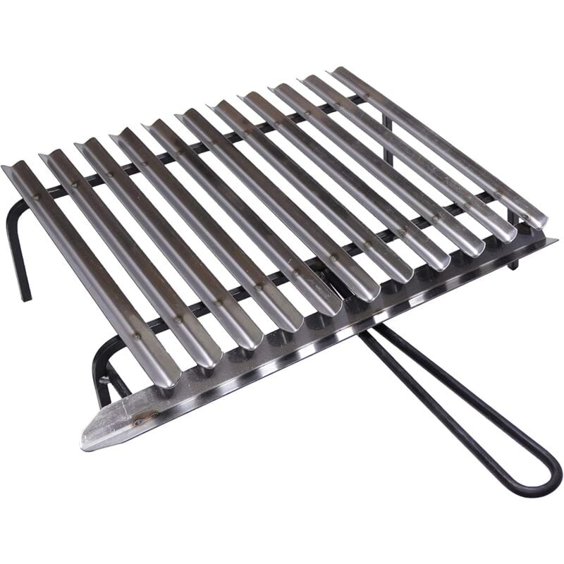 Grille inox, grille inox pour barbecue avec récupération d'huile + gratuit choisir la taille : 40x35 cm