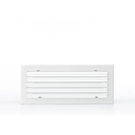 Grille lame courbe 400x150 blanc mat