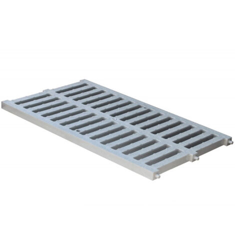 Grille légère 9,00 KN - PVC anti-choc - gris - 300 x 500 mm - First Plast