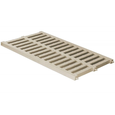 Grille légère 9,00 KN - PVC anti-choc - sable - 300 x 500 mm - First Plast