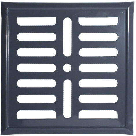 GRILLE MÉTAL PEINT 1414CM GRAPHITE