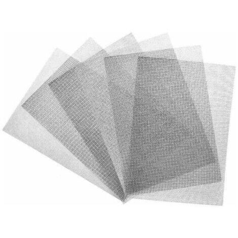 Grille Métallique Maille 20 6PCS Tissu de Treillis Métallique 300 x 210 mm Maille d'acier Inoxydable Grille de Filtration en Feuilles Filtre d'écran Toile Inox Tissée,