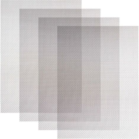 Grille Métallique Maille Grillage Anti Rongeur Grille Métallique Anti Insecte en Acier Inoxydable 20 Mailles 150 x 210 mm Pour Ventilation Filtration 4 Pièces