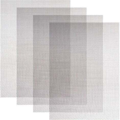 Grille Métallique Maille Grillage Anti Rongeur Grille Métallique Anti Insecte en Acier Inoxydable 20 Mailles 60 x 80 mm Pour Ventilation Filtration 4 Pièces