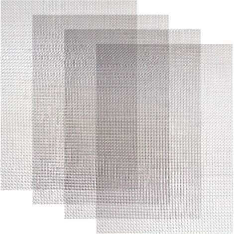 Grille Métallique Maille Grillage Anti Rongeur Grille Métallique Anti Insecte en Acier Inoxydable 20 Mailles 60 x 80 mm Pour Ventilation Filtration 4 Pièces
