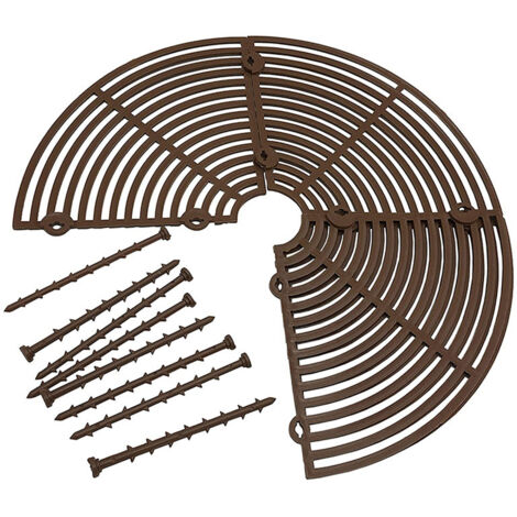 Grille multifonctionnelle pour pots de fleurs, réglable et résistante, marron, idéale pour le jardin, la cour ou le balcon.