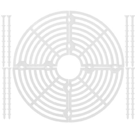 Grille multifonctionnelle pour pots de fleurs, réglable et résistante, pour jardin, cour ou balcon (blanc).