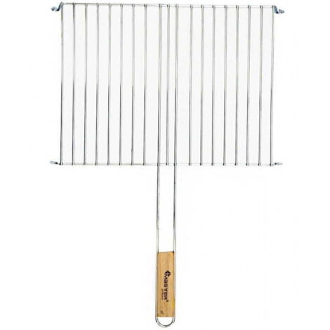 Grille of 40 x 30 cm withhandle of wood of chromed steel