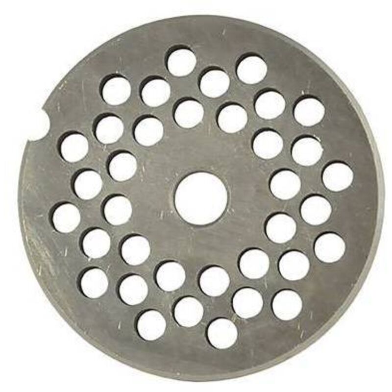 Plaque de tirage en acier pour hachoir à viande N.22 avec trous de 20 mm