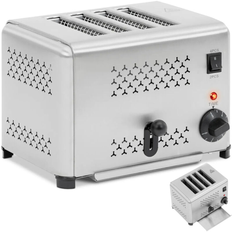 Royal Catering - Grille-pain 1 800 w pour 4 tranches Toaster professionnel
